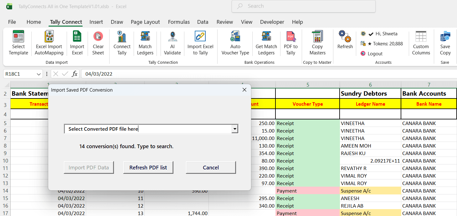 Bank Statement Import